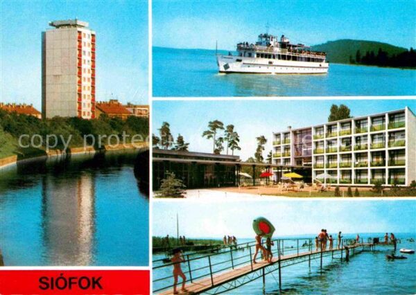 Siofok Teilansichten Fahrgastschiff Hotel