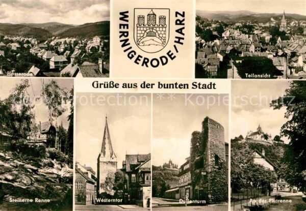Wernigerode Harz Hasserode Teilansicht Steinerne Renne W