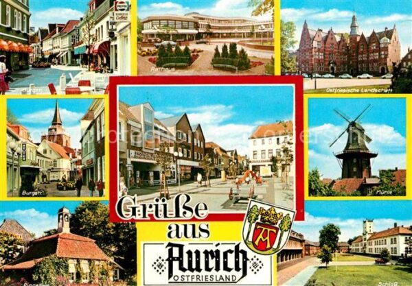 Aurich Ostfriesland Burgstrasse Rathaus Ostfriesische Lands