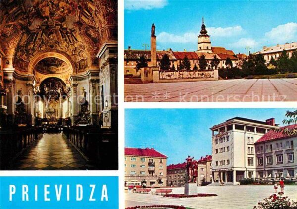 Prievidza Interier kostola piaristov pomnik padly