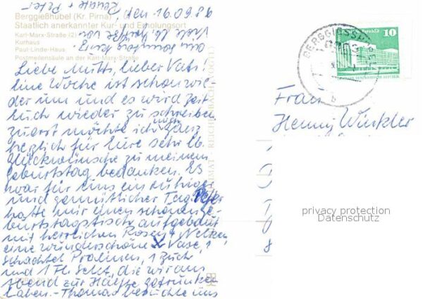 Berggiesshuebel Karl Marx Str Postmeilensäule Kurhaus P – Bild 2