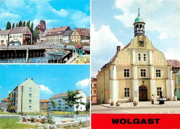 Wolgast Mecklenburg-Vorpommern Hafenpartie Strasse der Befreiung Ratha