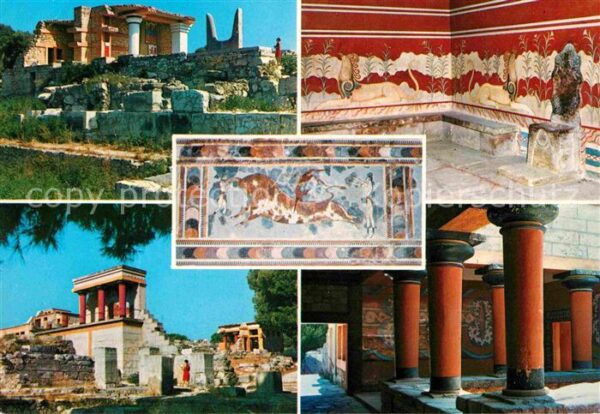 Knossos Cnosse Kreta Teilansichten