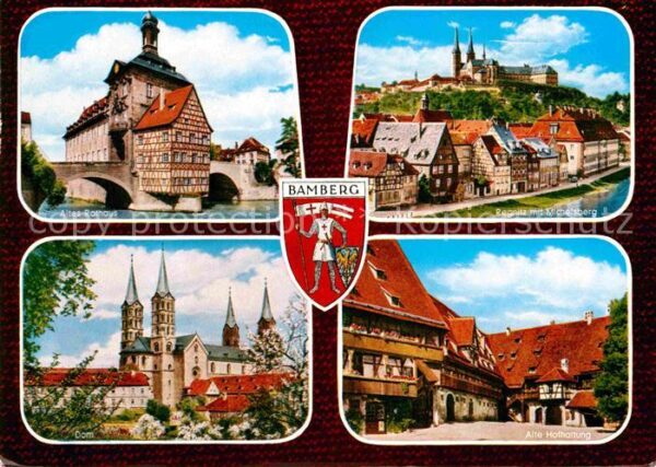 Bamberg Altes Rathaus Regnitz mit Michelsberg D