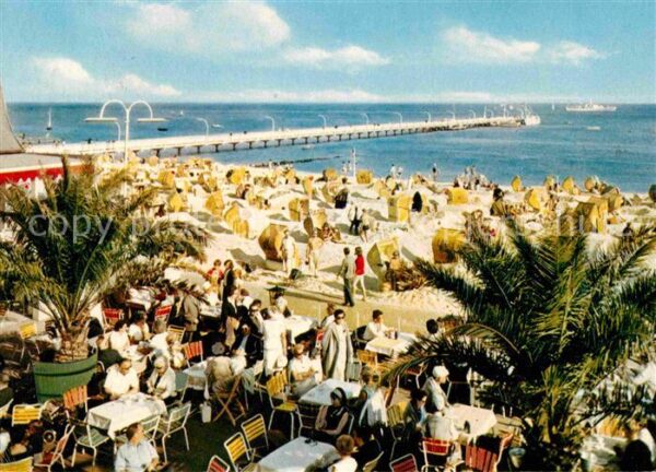 Groemitz Ostseebad Strandhallen Terrasse Strand Seebrücke