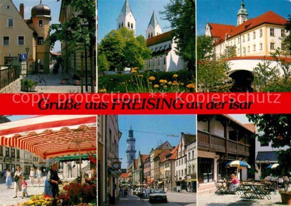 Freising Oberbayern Kirche Schloss Markt Ortsmotive