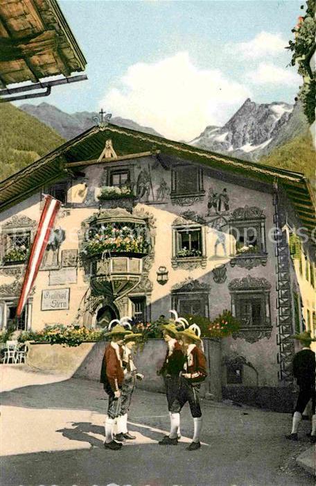 Oetz Trachten Fassadenmalerei Acherkogel Stu