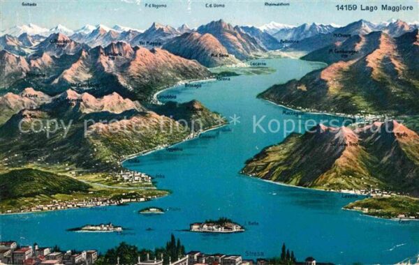 Lago Maggiore und die Alpen aus der Vogelperspektive