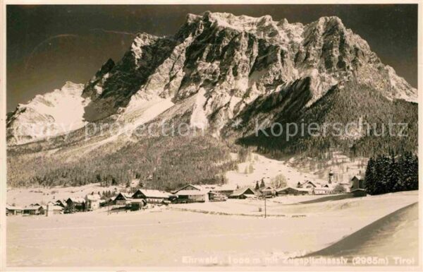Ehrwald Tirol Winterpanorama mit Zugspitzmassiv Wette