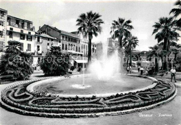 Varazze Fontana Springbrunnen Palmen