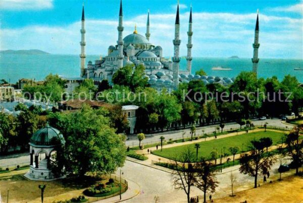 Istanbul Constantinopel Blaue Moschee und Kaiser Wilhelm Brunne