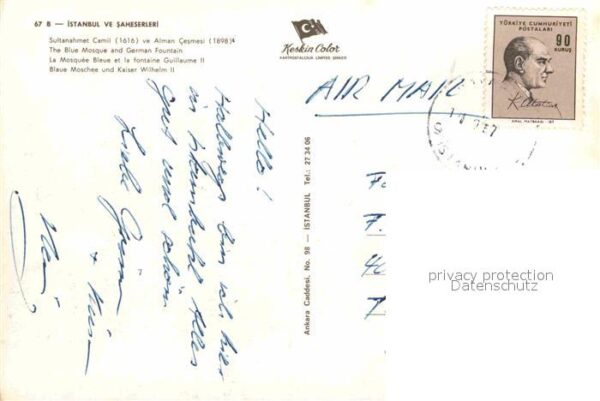 Istanbul Constantinopel Blaue Moschee und Kaiser Wilhelm Brunne – Bild 2