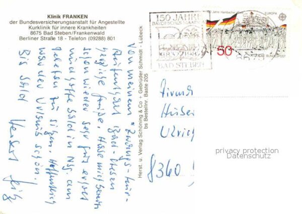 Bad Steben Klinik Franken der BfA Teilansichten – Bild 2
