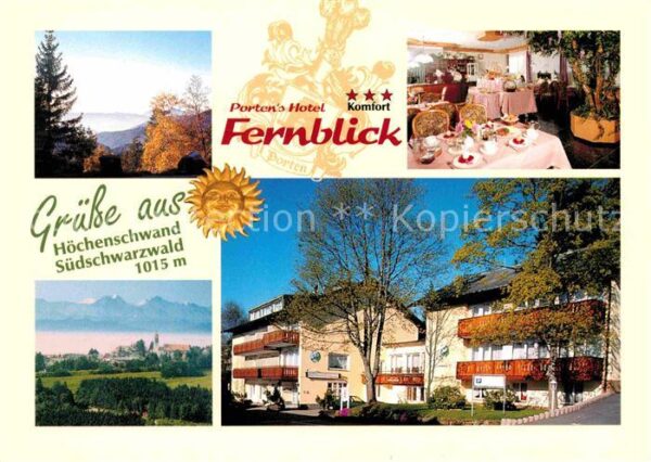 Hoechenschwand Portens Hotel Fernblick Gastraum Panora