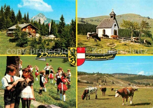 Strobl Postalm Kapelle Trachtenkinder Viehweid