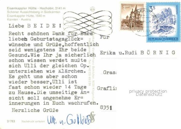 Eisenkappel-Vellach Eisenkappler Hütte Hochobir Gipfelkreuz – Bild 2