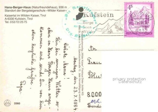 Kufstein Tirol Hans Berger Haus Wilder Kaiser Totenkir – Bild 2