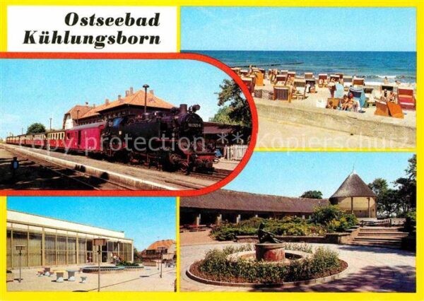 Kuehlungsborn Ostseebad Bahnhof Molli Strand Terrasse FDGB Feri