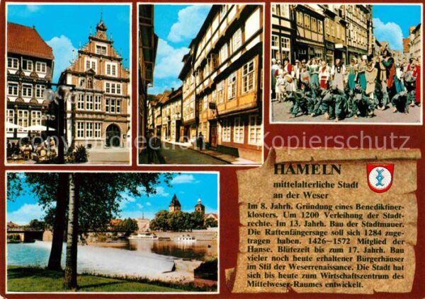 Hameln Weser Bürgerhäuser Rattenfänger Spiel Kloster