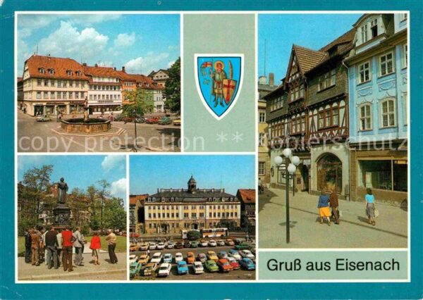 Eisenach Thueringen Markt Karlstrasse Lutherdenkmal Stadtsc