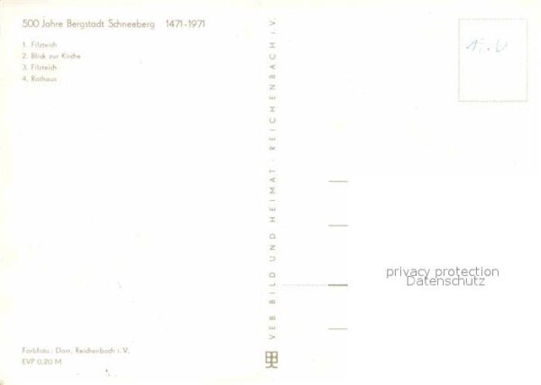 Schneeberg Erzgebirge Promenade Filzteich Kirche Rathaus – Bild 2