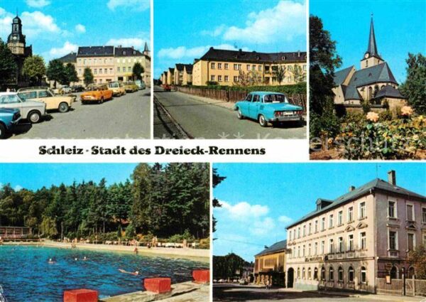 Schleiz Markt Otto Nuschke Str Schwimmbad HOG u