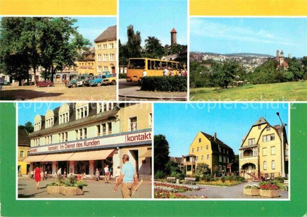 Auerbach Erzgebirge Altmarkt Schlossblick Teilansicht Fried