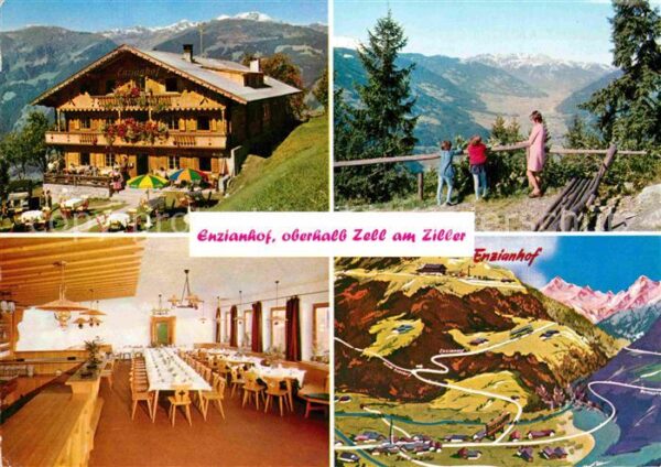 Zell Ziller Tirol Alpengasthof Enzianhof Speisesaal Panor