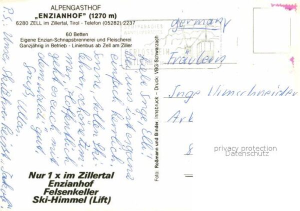Zell Ziller Tirol Alpengasthof Enzianhof Speisesaal Panor – Bild 2