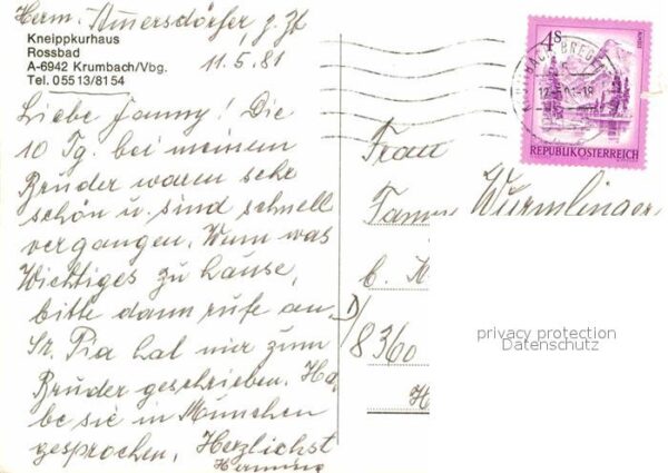 Krumbach Vorarlberg Kneippkurhaus Rossbad – Bild 2