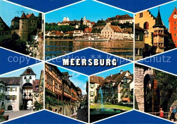 Meersburg Bodensee Schloss Teilansichten Brunnen Stadttor