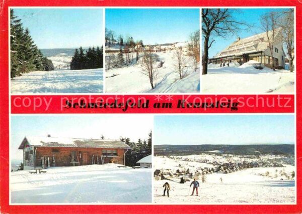 Schmiedefeld Rennsteig Teilansichten Bahnhof FDGB Erholungshei