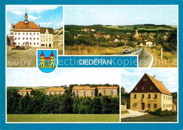 Oederan Rathaus Panorama Teilansicht Heimatmuse