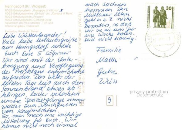Heringsdorf Ostseebad Usedom FDGB Erholungsheime Guiseppe di Vittori – Bild 2