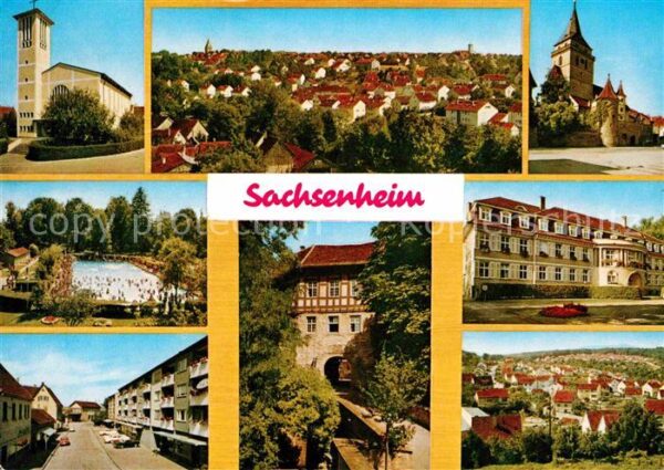 Sachsenheim Kirche Panorama Gondelteich Schloss Ein