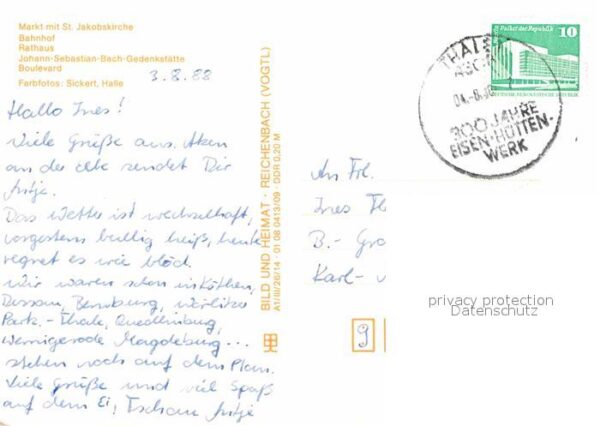 Koethen Anhalt St Jakobskirche Bahnhof Rathaus Joh Seb – Bild 2