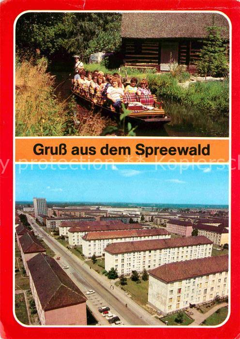 Luebbenau Spreewald Kahnfahrt Stadtblick