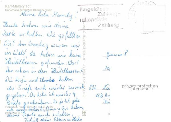 Karl-Marx-Stadt Naherholungszentrum Oberrabenstein Stra – Bild 2