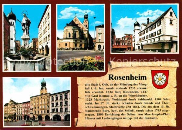 Rosenheim Bayern Heilig Geist Str mit Hl Nepomuk Pfarrki