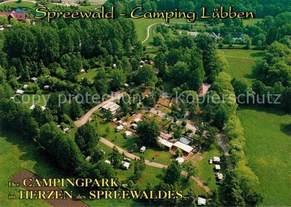 Luebben Spreewald Campingpark Fliegeraufnahme