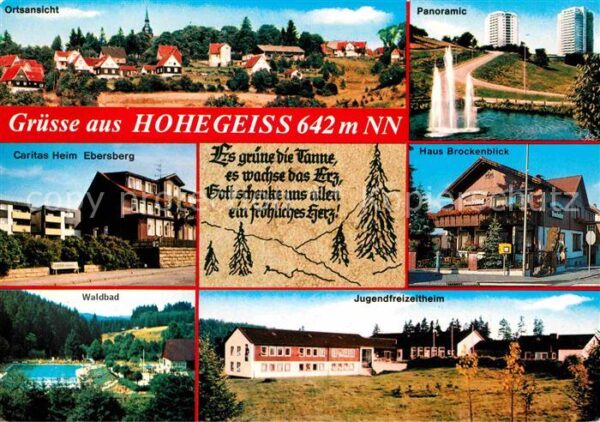 Hohegeiss Harz Ortsansicht Panoramic Caritas Heim Eber