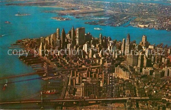 New York City Lower Manhattan aerial view