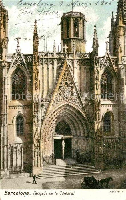 Barcelona Cataluna Fachada de la Catedral