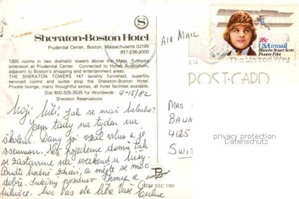 Boston Massachusetts Sheraton Hotel – Bild 2