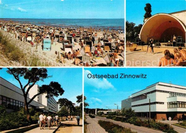 Zinnowitz Ostseebad Strand Konzertpavillon Erholungsheim IG