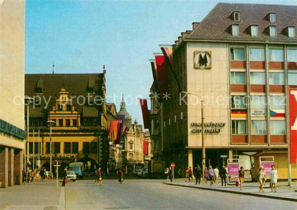 Leipzig Blick in die Grimmaische Strasse Messes
