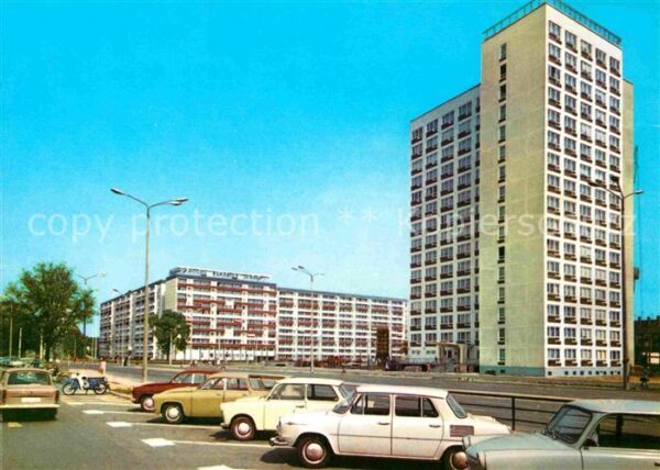 Erfurt Wohnblocks und Hochhäuser am Juri Gagar