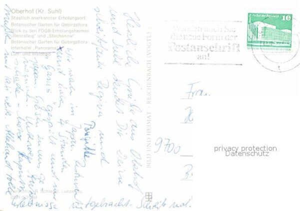 Oberhof Thueringen Botanischer Garten Gebirgsflora FDGB Er – Bild 2