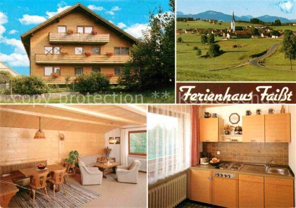 Wald Ostallgaeu Ferienhaus Faisst Ortsansicht mit Blick