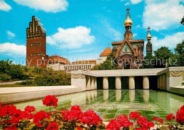 Darmstadt Russische Kapelle und Hochzeitsturm